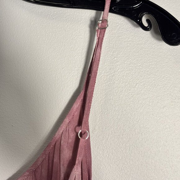 Raviya Tie-Dye Mauve Tiered Mini Dress With Adjustable Straps - Picture 3 of 10